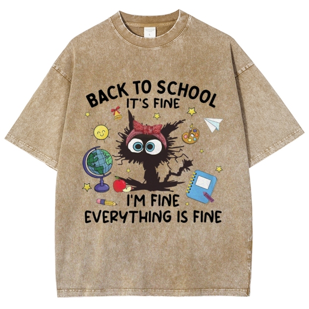 BACK TO SCHOOl Unisex Fit Washed T-Shirt Customscool