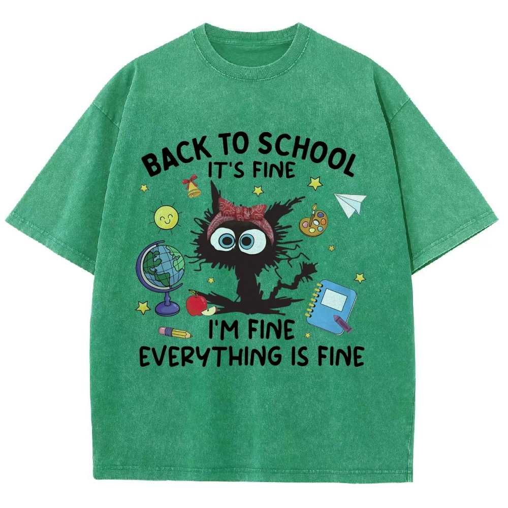 BACK TO SCHOOl Unisex Fit Washed T-Shirt Customscool