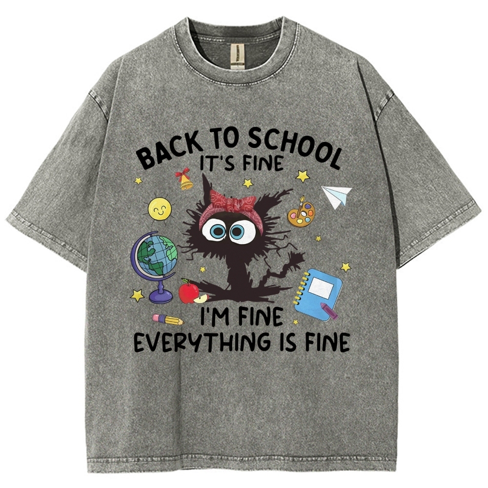 BACK TO SCHOOl Unisex Fit Washed T-Shirt Customscool