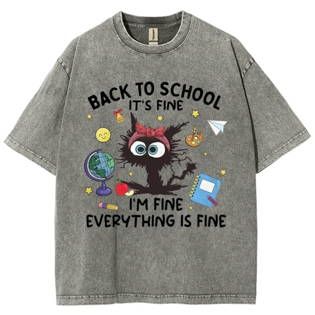 BACK TO SCHOOl Unisex Fit Washed T-Shirt Customscool