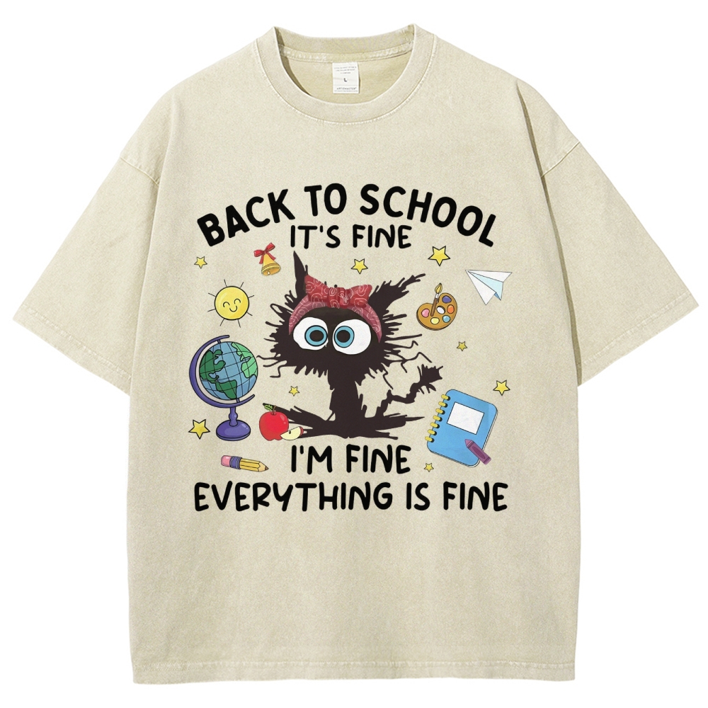 BACK TO SCHOOl Unisex Fit Washed T-Shirt Customscool