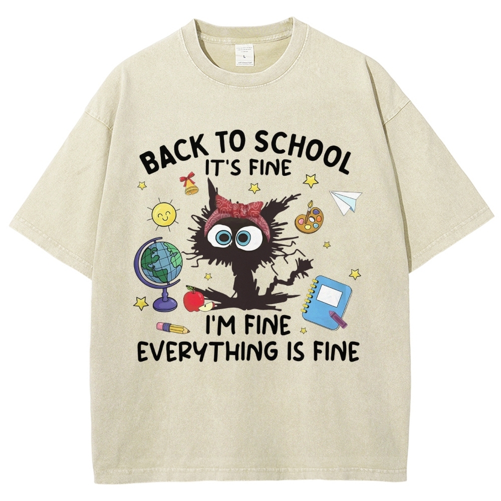 BACK TO SCHOOl Unisex Fit Washed T-Shirt Customscool