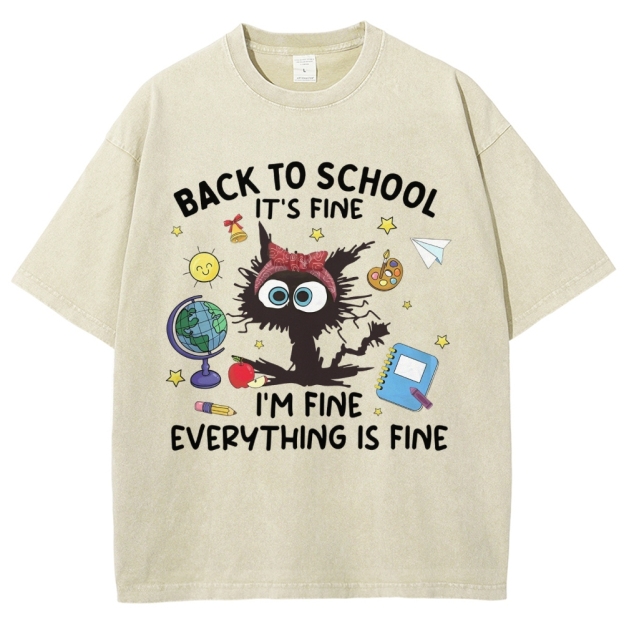 BACK TO SCHOOl Unisex Fit Washed T-Shirt Customscool