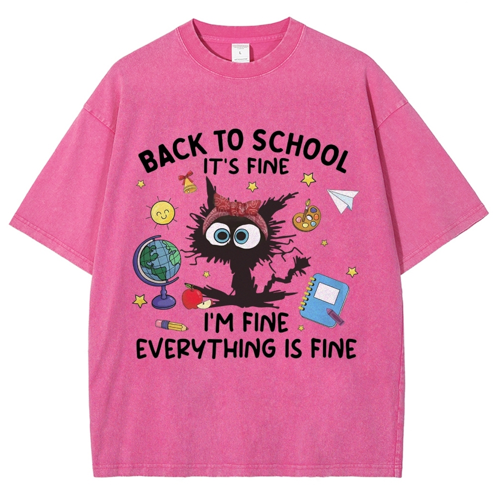 BACK TO SCHOOl Unisex Fit Washed T-Shirt Customscool