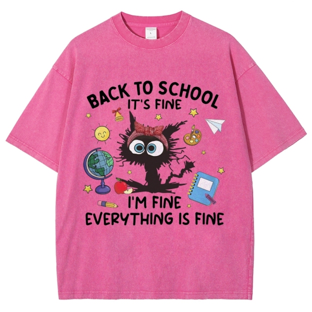 BACK TO SCHOOl Unisex Fit Washed T-Shirt Customscool