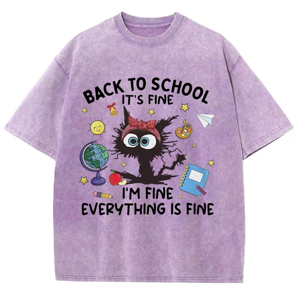 BACK TO SCHOOl Unisex Fit Washed T-Shirt Customscool