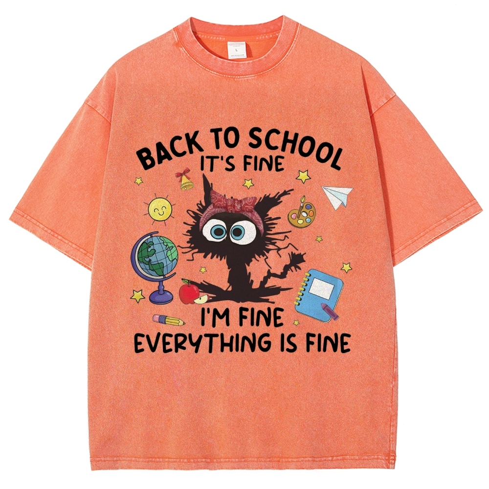 BACK TO SCHOOl Unisex Fit Washed T-Shirt Customscool