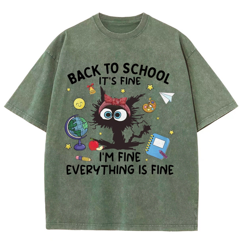 BACK TO SCHOOl Unisex Fit Washed T-Shirt Customscool