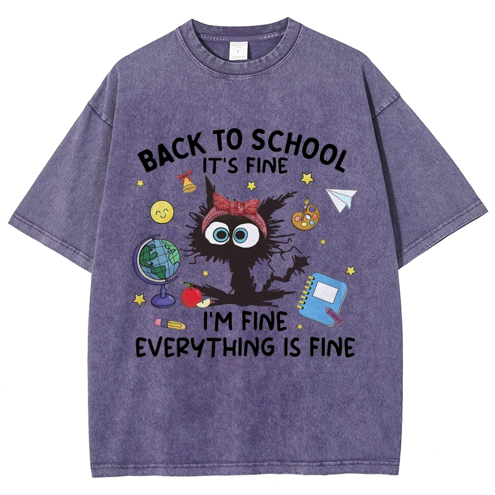 BACK TO SCHOOl Unisex Fit Washed T-Shirt Customscool