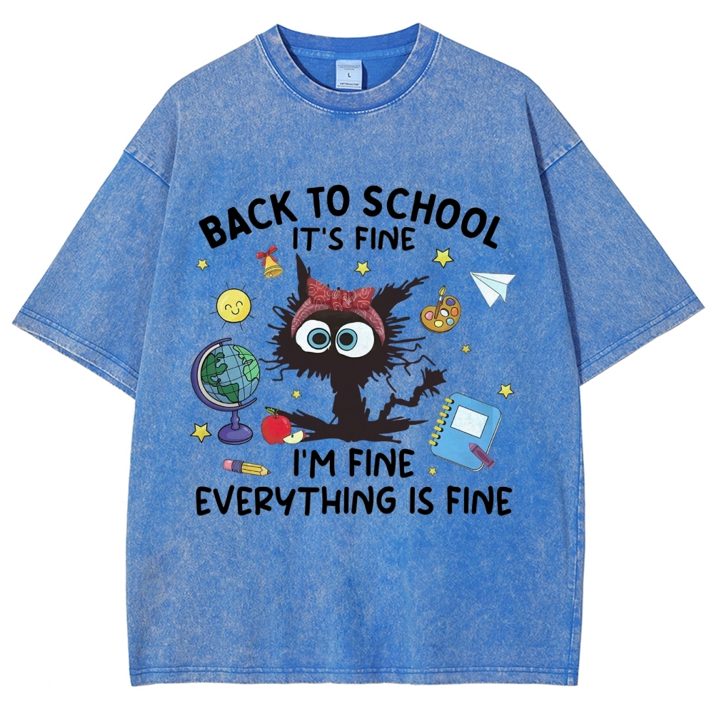 BACK TO SCHOOl Unisex Fit Washed T-Shirt Customscool