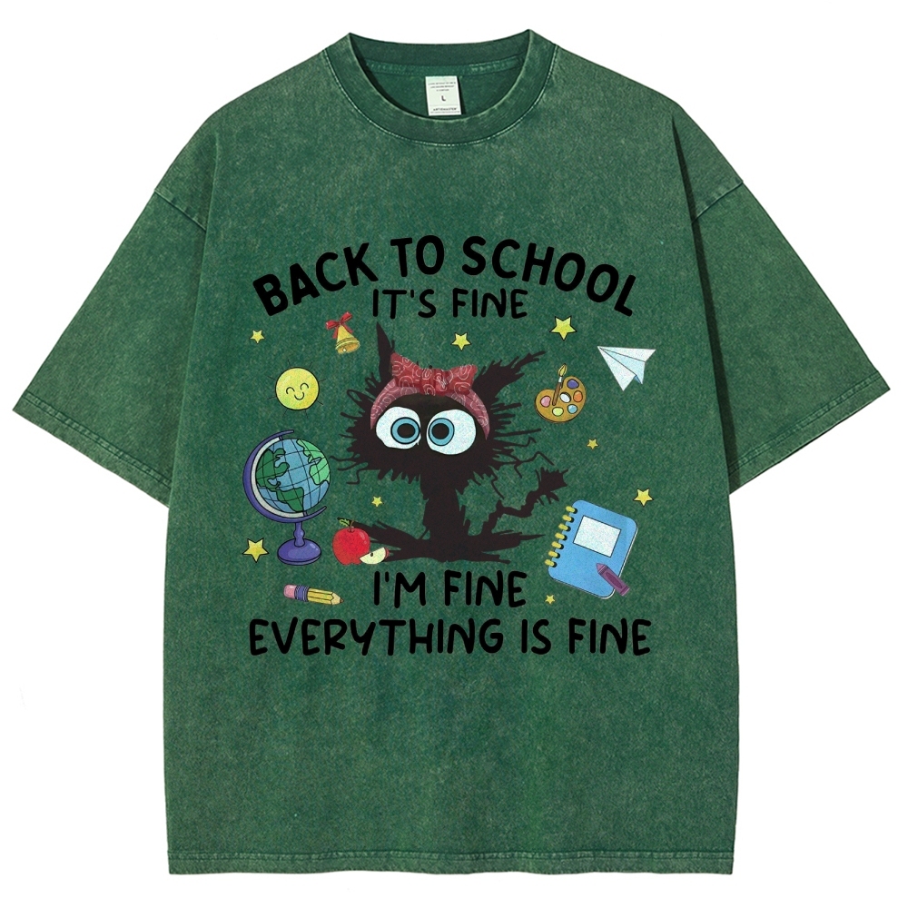 BACK TO SCHOOl Unisex Fit Washed T-Shirt Customscool
