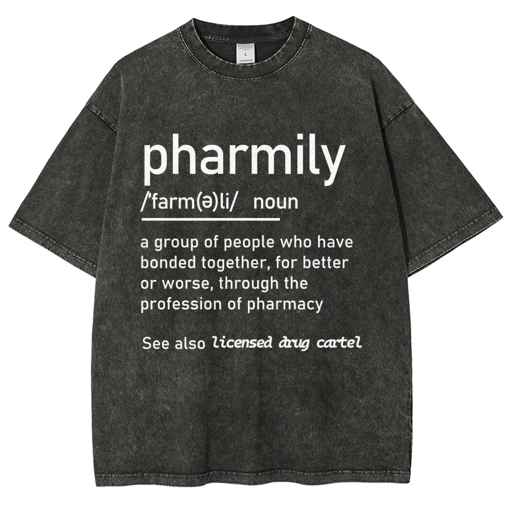 Pharmily Unisex Fit Washed T-Shirt Customscool