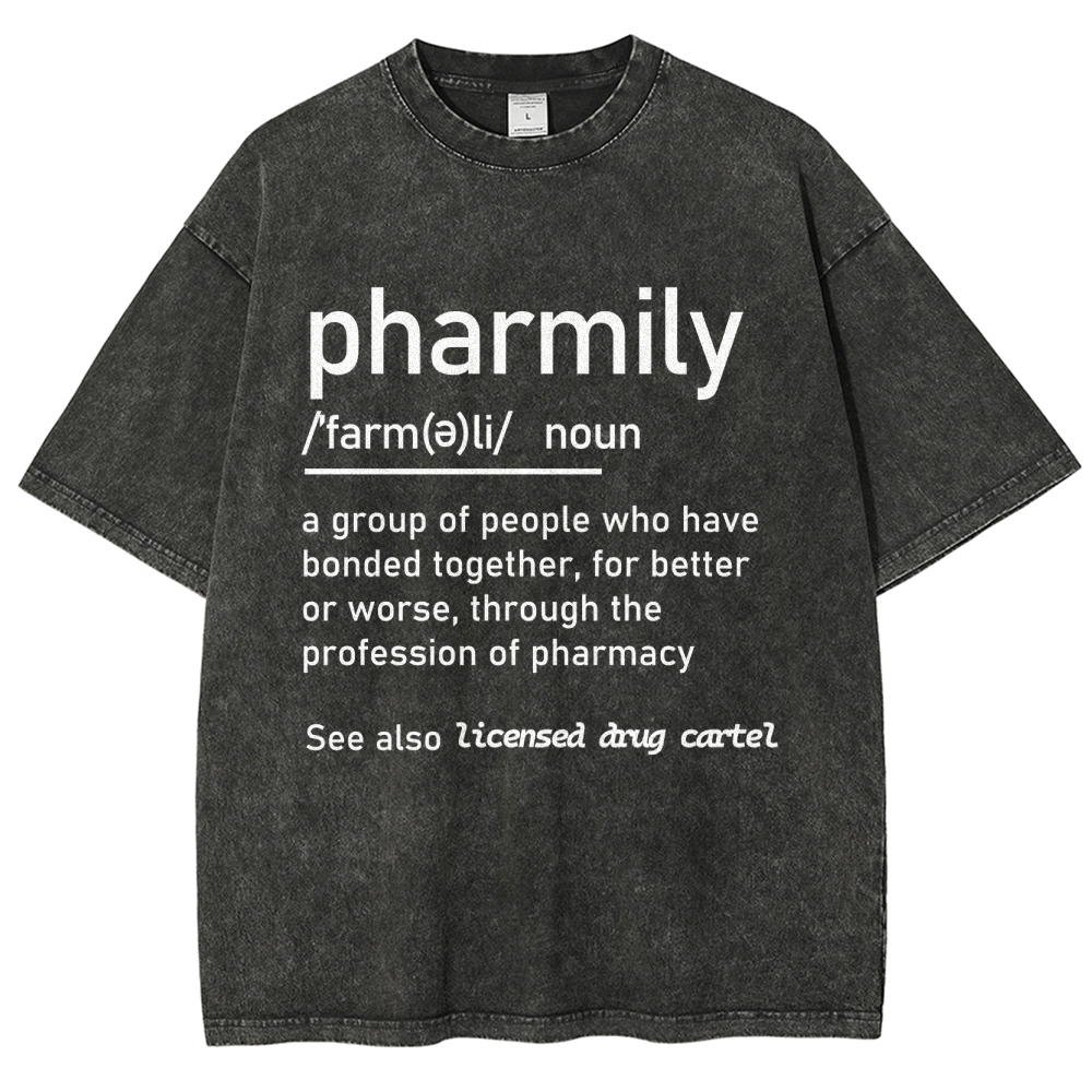 Pharmily Unisex Fit Washed T-Shirt Customscool