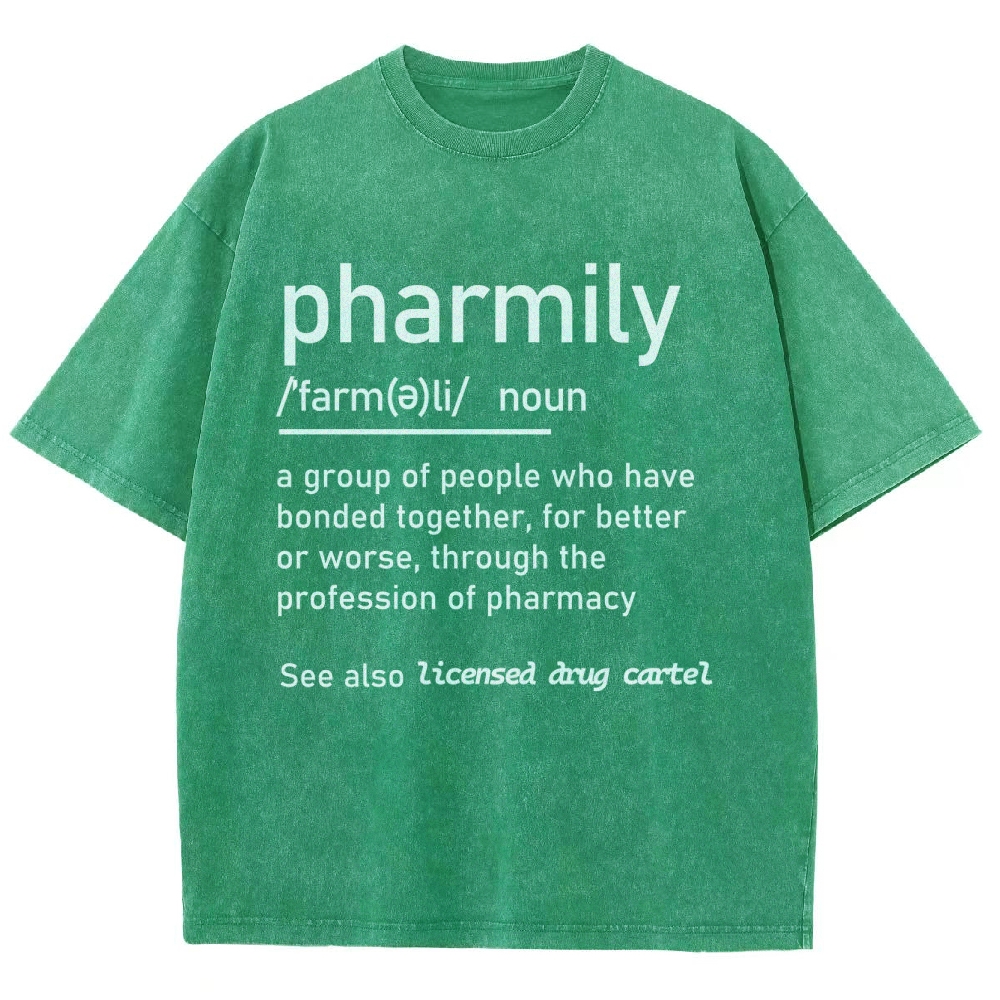 Pharmily Unisex Fit Washed T-Shirt Customscool