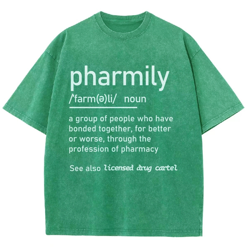 Pharmily Unisex Fit Washed T-Shirt Customscool