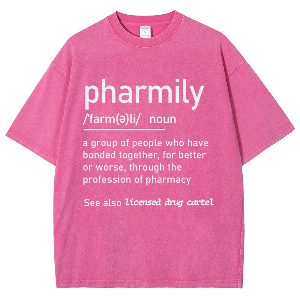 Pharmily Unisex Fit Washed T-Shirt Customscool