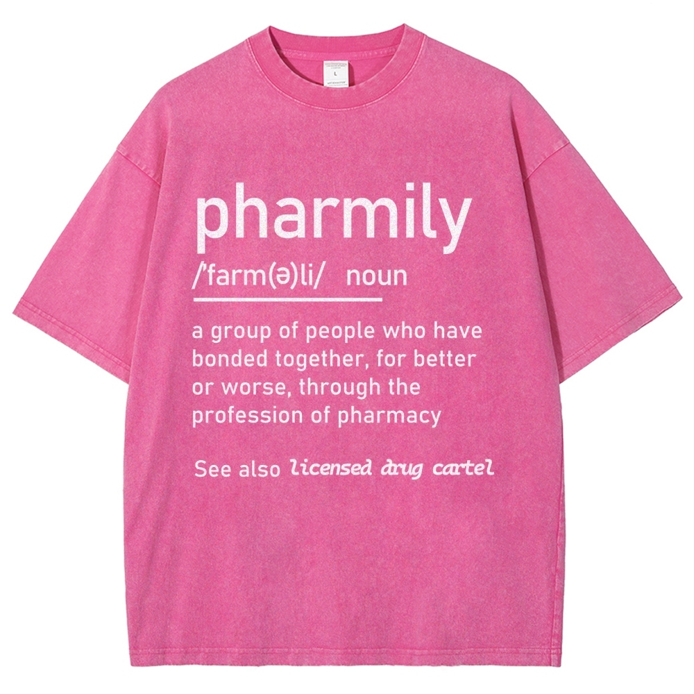 Pharmily Unisex Fit Washed T-Shirt Customscool