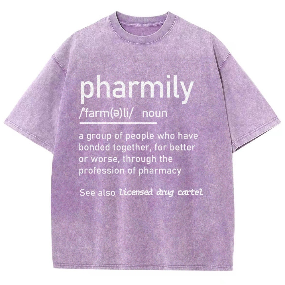 Pharmily Unisex Fit Washed T-Shirt Customscool