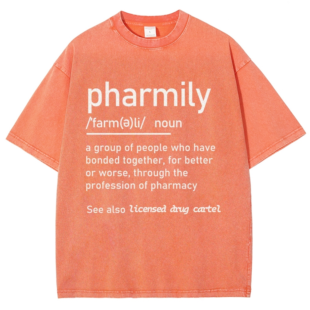 Pharmily Unisex Fit Washed T-Shirt Customscool