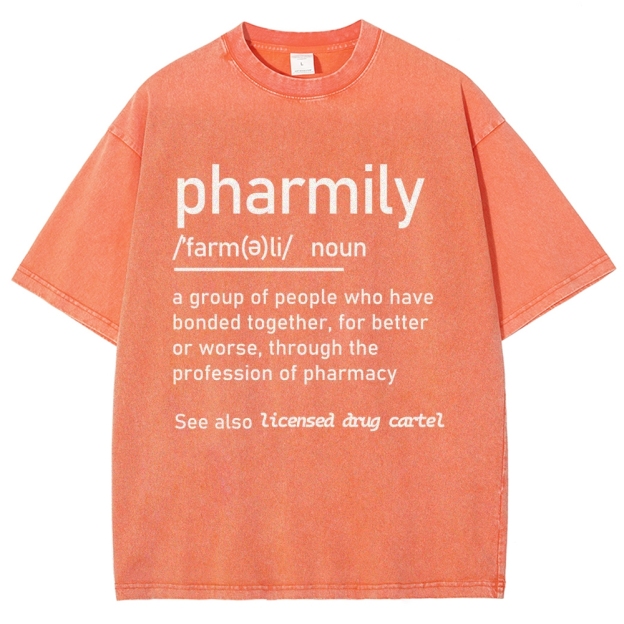 Pharmily Unisex Fit Washed T-Shirt Customscool