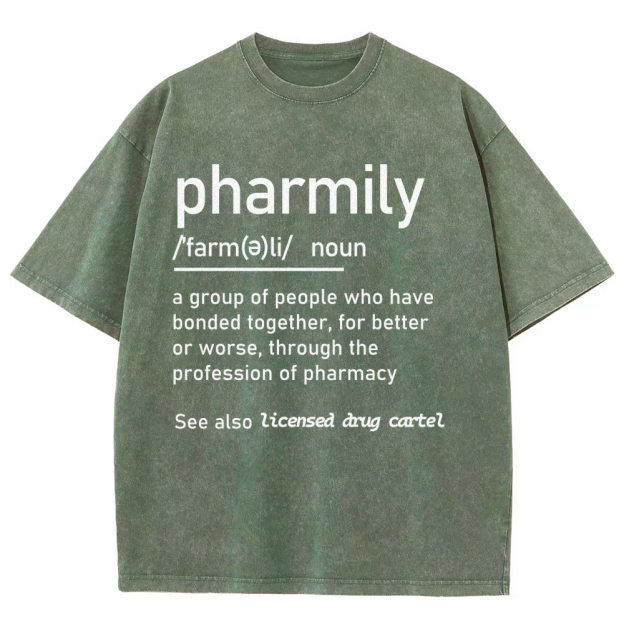 Pharmily Unisex Fit Washed T-Shirt Customscool