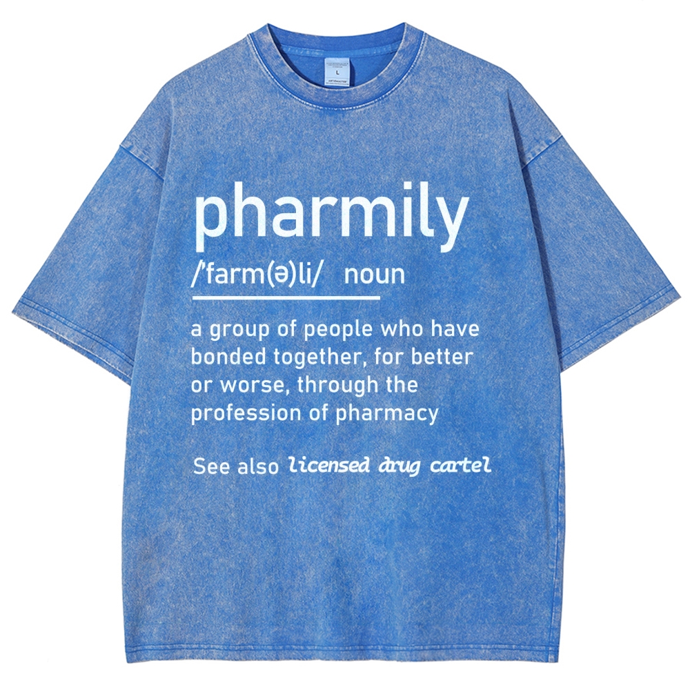 Pharmily Unisex Fit Washed T-Shirt Customscool