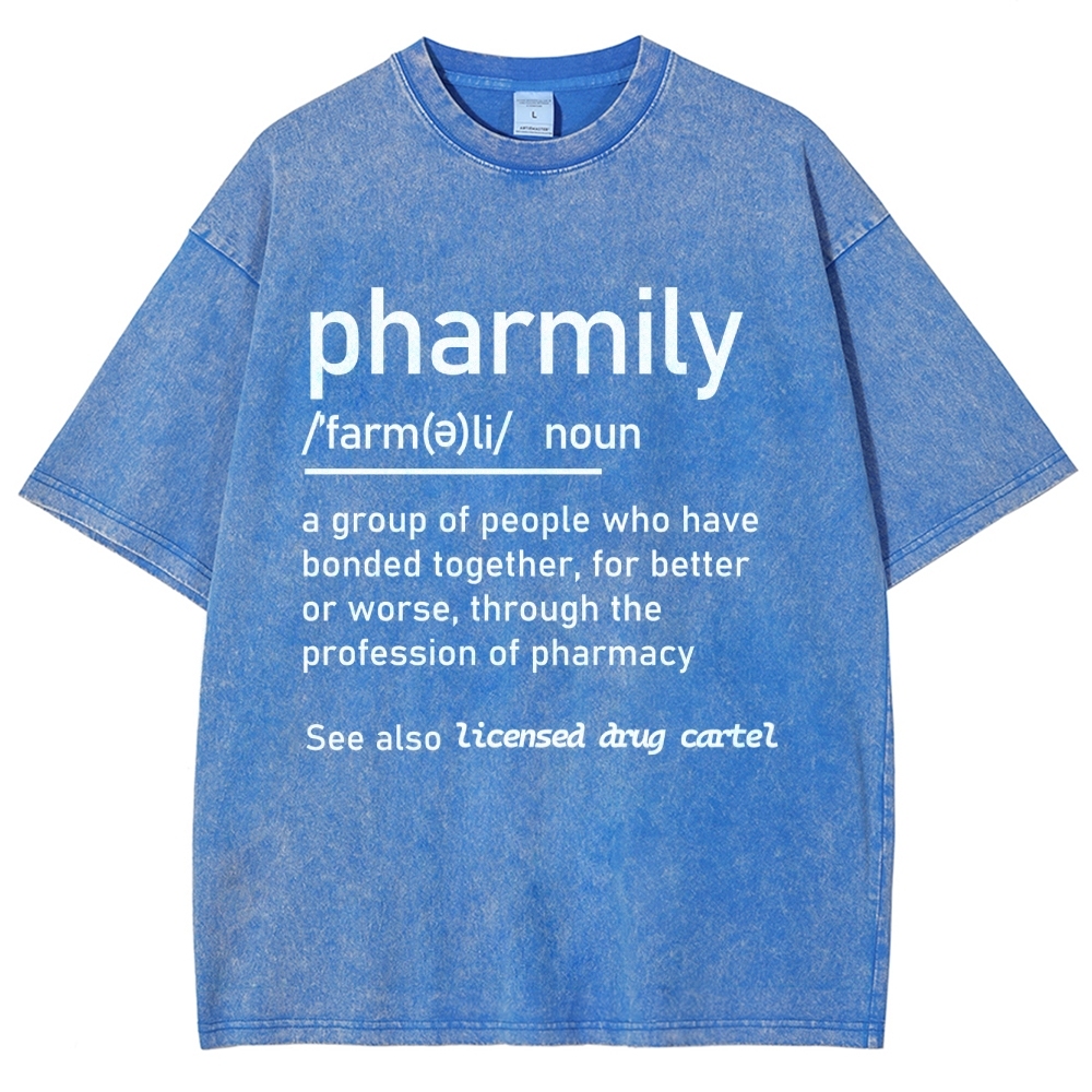 Pharmily Unisex Fit Washed T-Shirt Customscool
