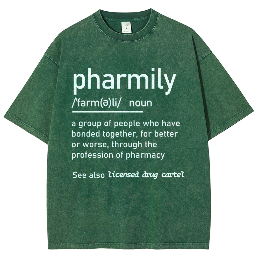 Pharmily Unisex Fit Washed T-Shirt Customscool