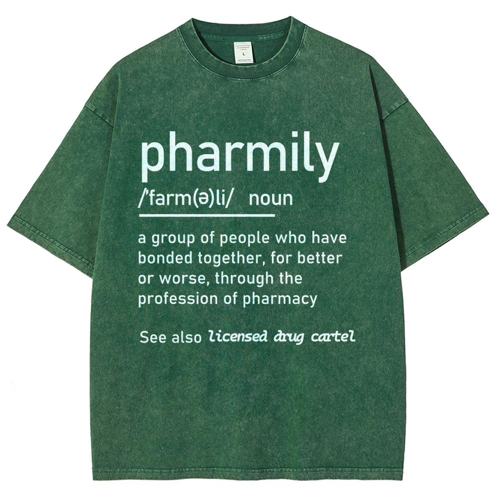 Pharmily Unisex Fit Washed T-Shirt Customscool