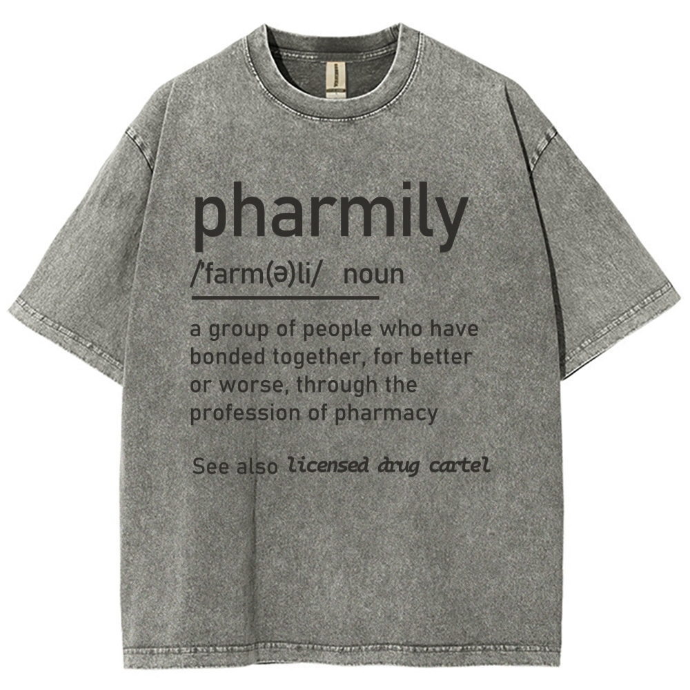 Pharmily Unisex Fit Washed T-Shirt Customscool