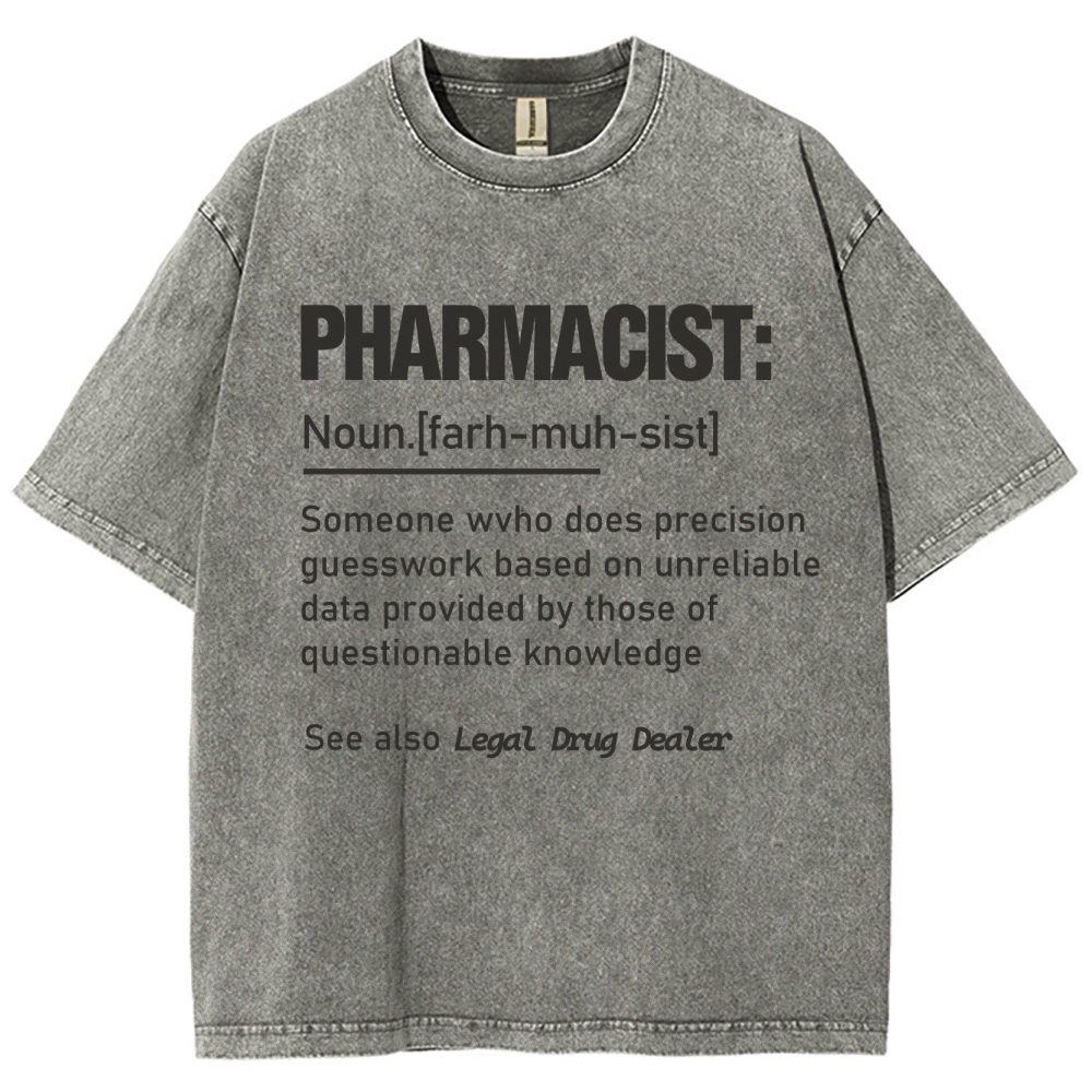Pharmacist Unisex Fit Washed T-Shirt Customscool