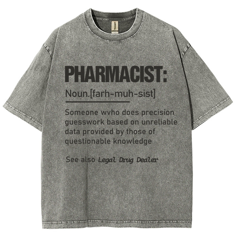Pharmacist Unisex Fit Washed T-Shirt Customscool
