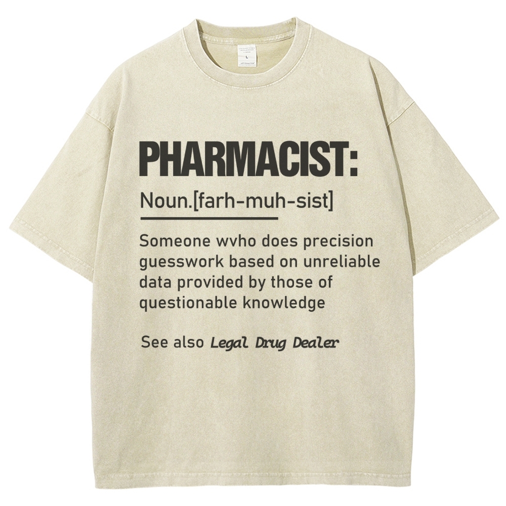 Pharmacist Unisex Fit Washed T-Shirt Customscool