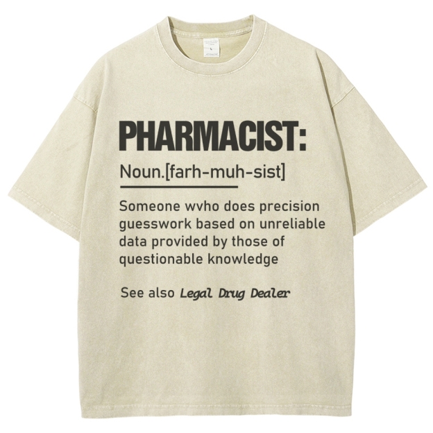 Pharmacist Unisex Fit Washed T-Shirt Customscool