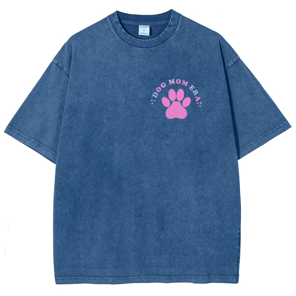 Dog Mom Unisex Fit Washed T-Shirt Customscool