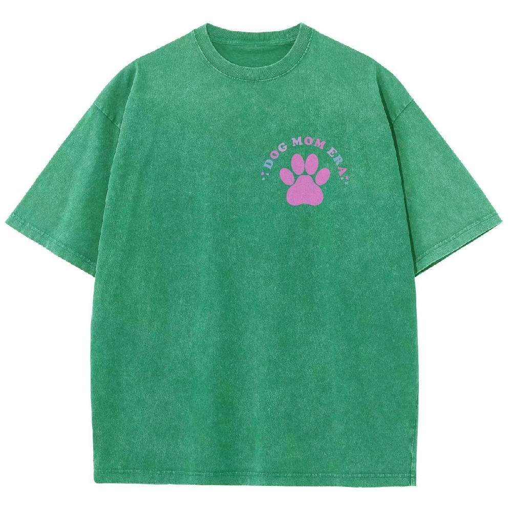 Dog Mom Unisex Fit Washed T-Shirt Customscool