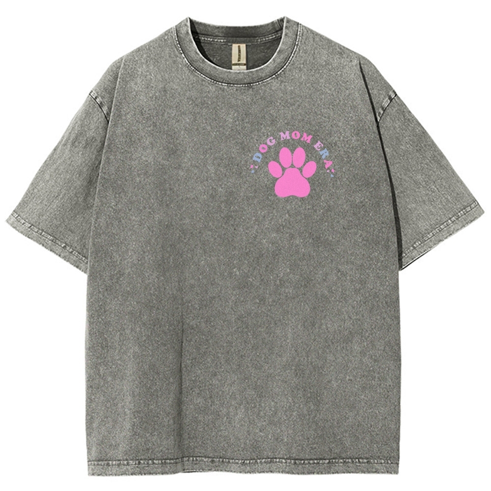 Dog Mom Unisex Fit Washed T-Shirt Customscool