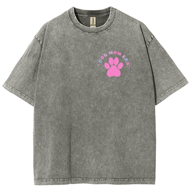 Dog Mom Unisex Fit Washed T-Shirt Customscool