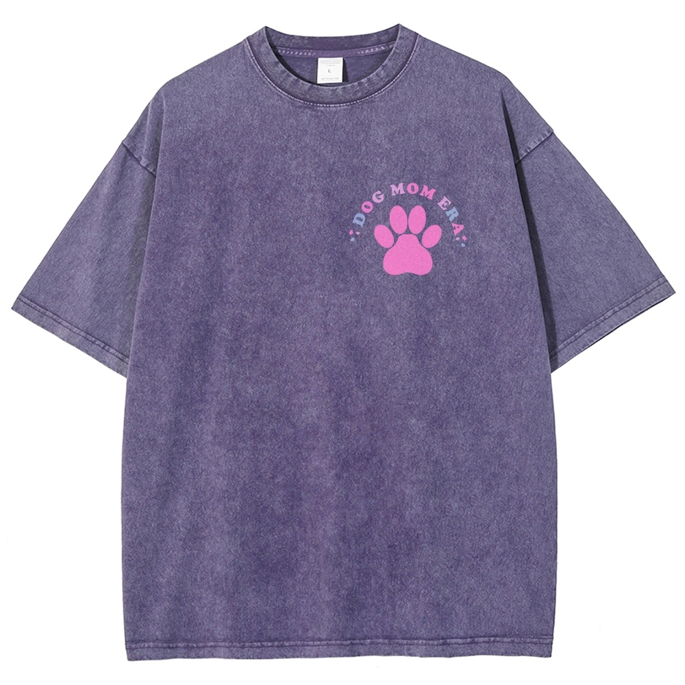 Dog Mom Unisex Fit Washed T-Shirt Customscool