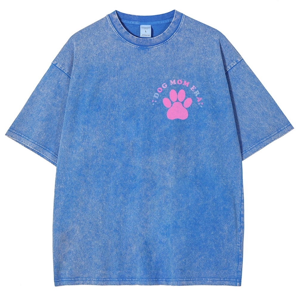 Dog Mom Unisex Fit Washed T-Shirt Customscool