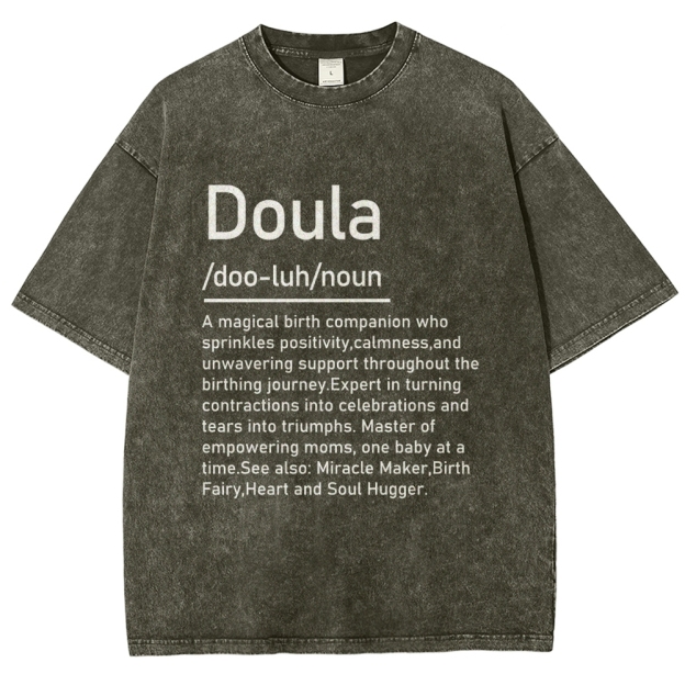 Doula Unisex Fit Washed T-Shirt Customscool