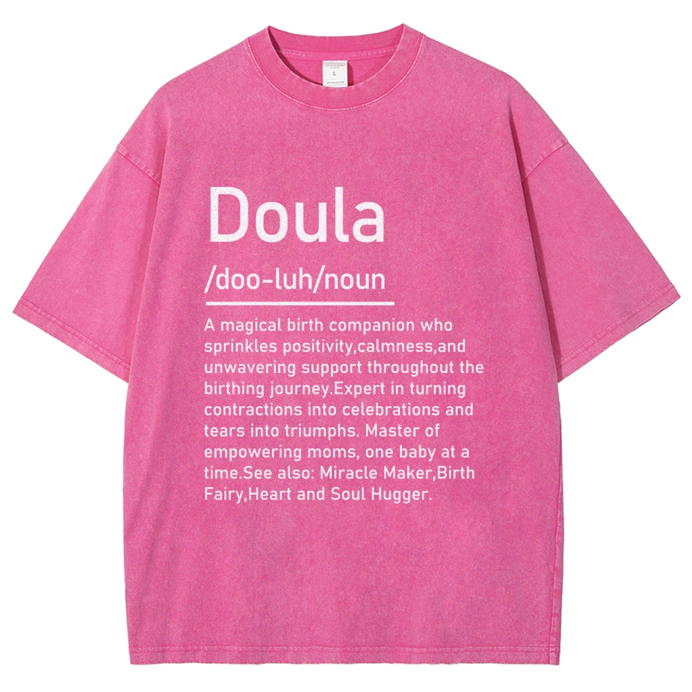 Doula Unisex Fit Washed T-Shirt Customscool