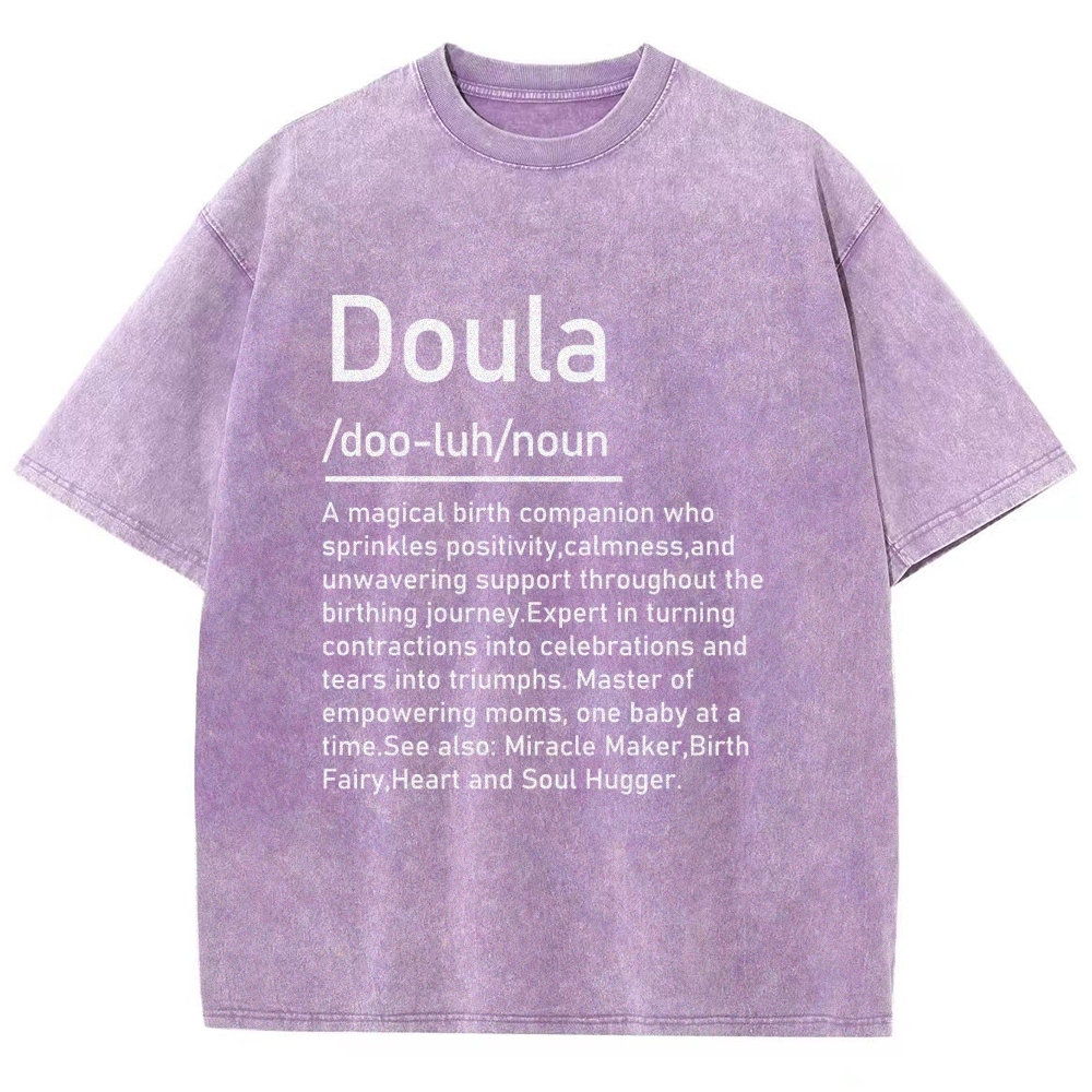 Doula Unisex Fit Washed T-Shirt Customscool
