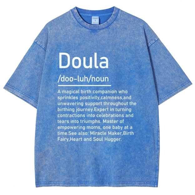 Doula Unisex Fit Washed T-Shirt Customscool