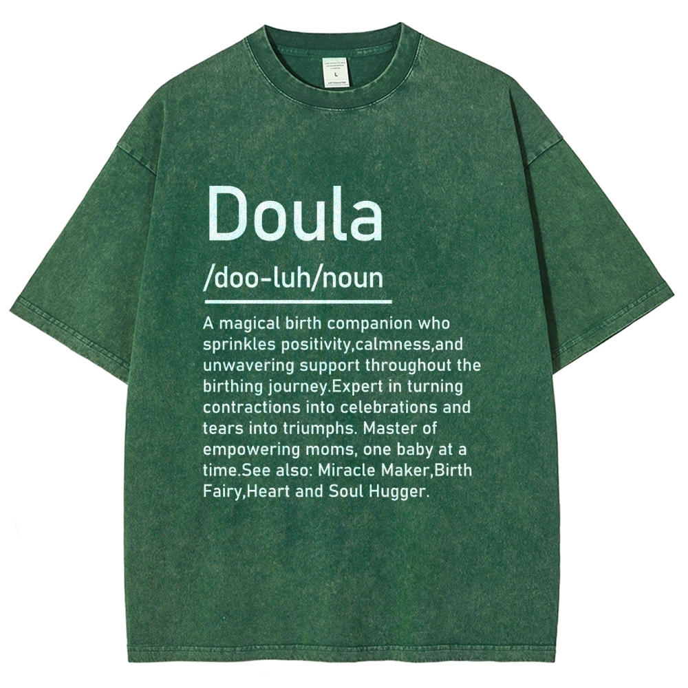 Doula Unisex Fit Washed T-Shirt Customscool