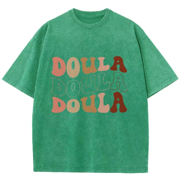 Doula Unisex Fit Washed T-Shirt Customscool