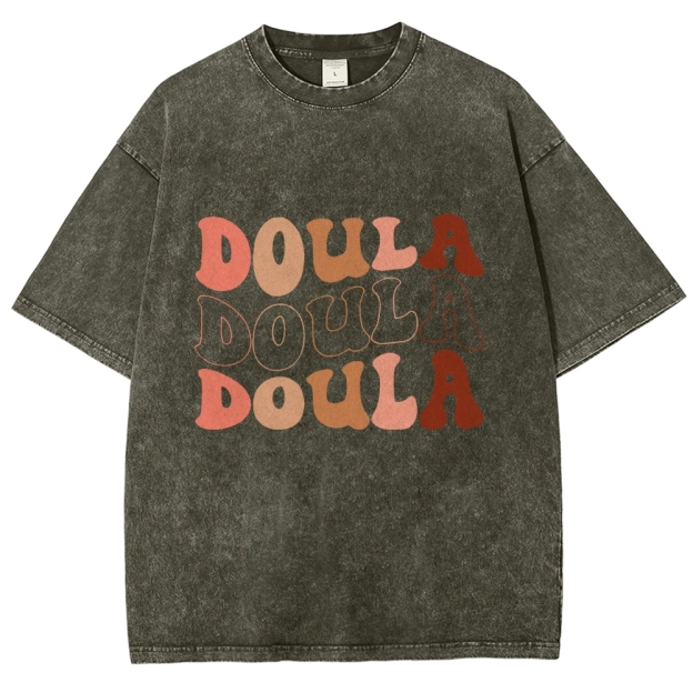 Doula Unisex Fit Washed T-Shirt Customscool