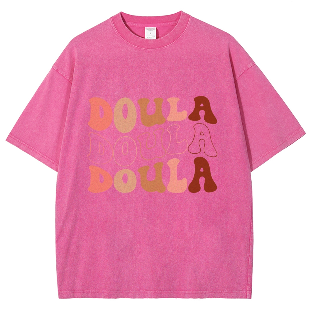 Doula Unisex Fit Washed T-Shirt Customscool