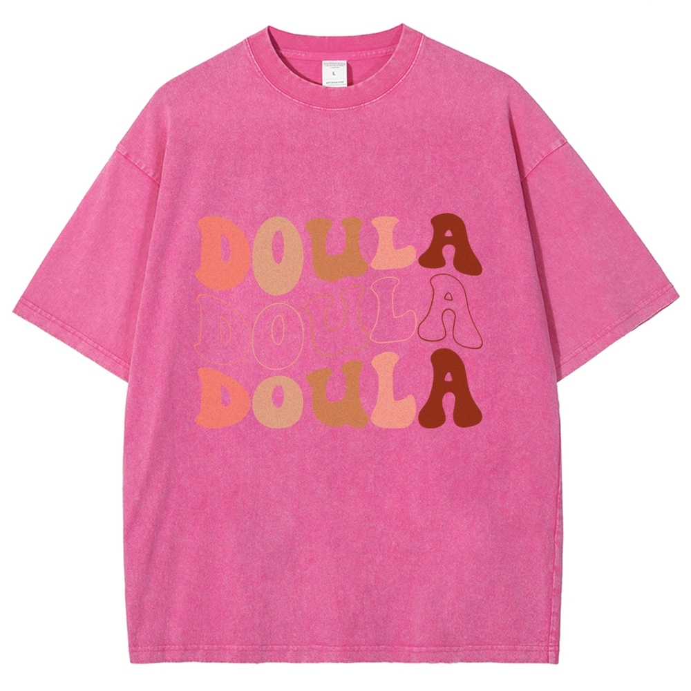 Doula Unisex Fit Washed T-Shirt Customscool