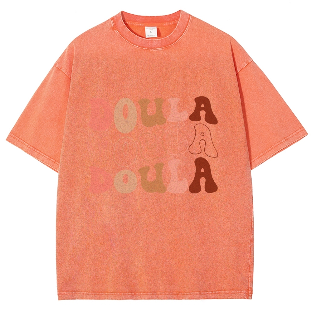 Doula Unisex Fit Washed T-Shirt Customscool